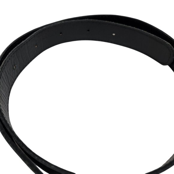 Danihlm Men's Black Leather Belt with Beautiful Silver Buckle Made in Bulgaria - Picture 6 of 8